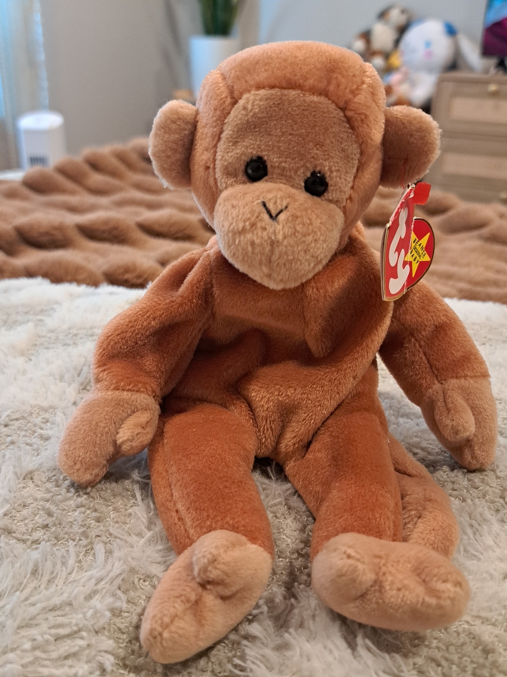 Ty Beanie Baby Bongo The Monkey Toy NWT